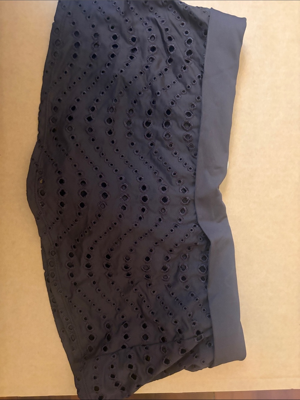 Brown Eyelet Halter Tankini with Skirted Bottom - Picture 7 of 7